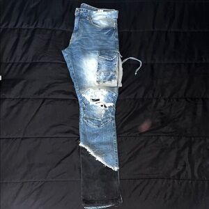 Men's Distressed Denim Skinny Jeans